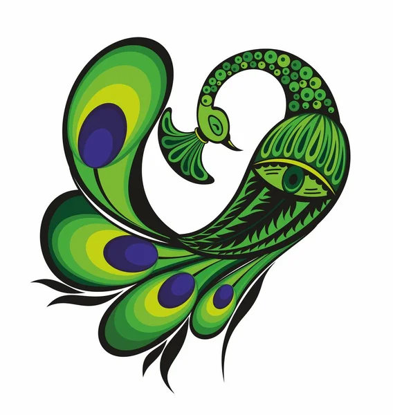 Абстрактный Религиозный Дизайн Логотипа Иллюстрация Зелёной Птицы Лицензионные Стоковые Векторы