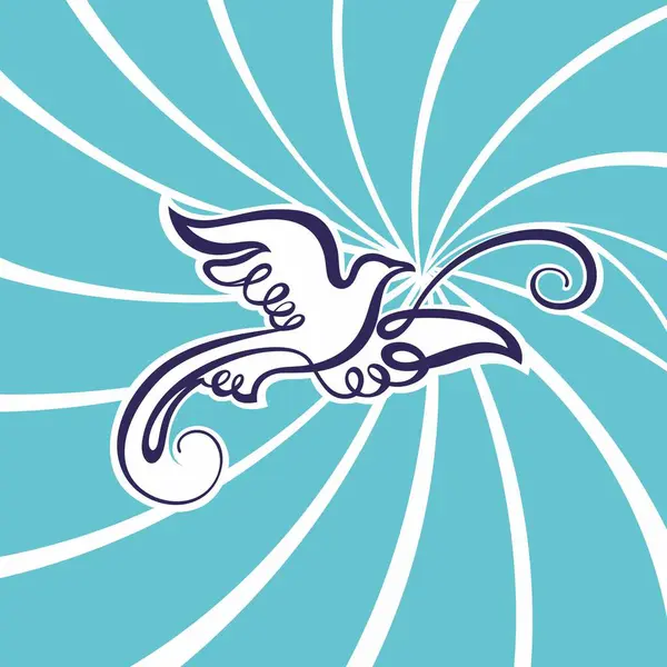 Bird animal shape with floral seamless pattern. Contemporary art flat cartoon background, simple bird flying
