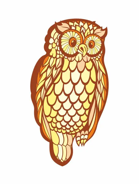Owl Vector Logo Icon Clip Art Abstract Style Illustration Wektor Stockowy