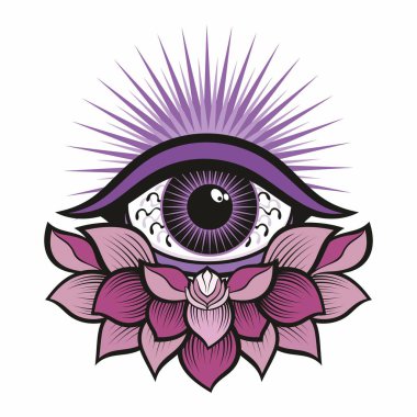 Göz logosu, simge ve sembol, göz tasarım şablonu, dekorasyon için tasarım elementi.