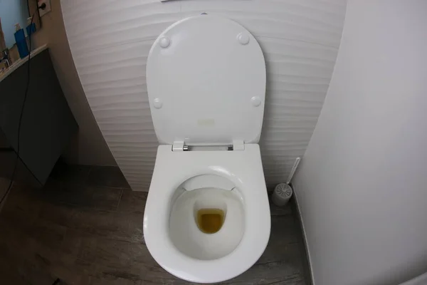 Крупним Планом Постріл Брудного Туалету Сучасній Ванній — стокове фото