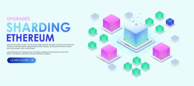 ethereum crypto döviz sancak vektörü, cryptocurecy engelleme zinciri çözelti ethereum gradyan rengi, afiş ethereum teknolojisi