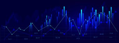 ticari büyüme grafiği hisse senedi hammadde şamdanı Trend Grafiği, Finansal grafik verileri, kâr eğilimi vektör ilüstrasyonu.