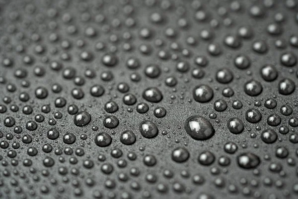 Water Drops Black Background Close — Stock Photo, Image