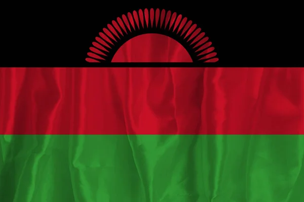 Bandera Malawi Sobre Fondo Seda Gran Símbolo Nacional Textura Las —  Fotos de Stock