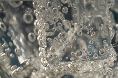Buzlu soda. Buzlu su yakın çekim