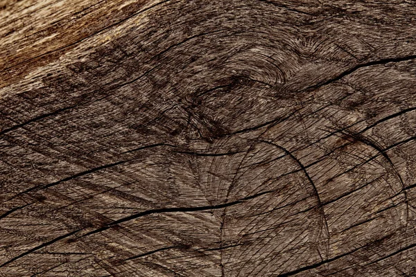 Hintergrund Des Alten Rissigen Holzes Mit Vielen Schnittspuren Raue Textur — Stockfoto