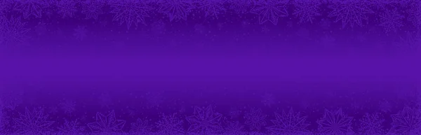 Banner Natal Roxo Com Flocos Neve Estrelas Feliz Natal Feliz — Vetor de Stock