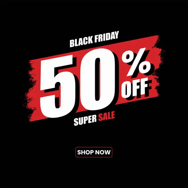 Kara Cuma Teklif Pankartı, İndirme Vektörü, Düzenlenebilir Şablon,% 50 indirimli