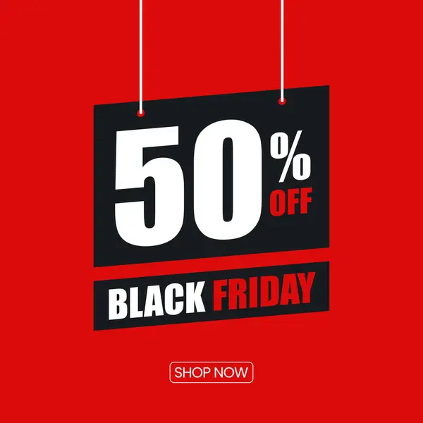Kara Cuma Teklif Pankartı, İndirme Vektörü, Düzenlenebilir Şablon,% 50 indirimli