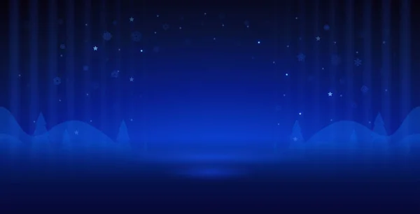Christmas Winter Night Dunkelblauer Hintergrund Mit Schneeflocken Vektorcliparts Für Ihre — Stockvektor