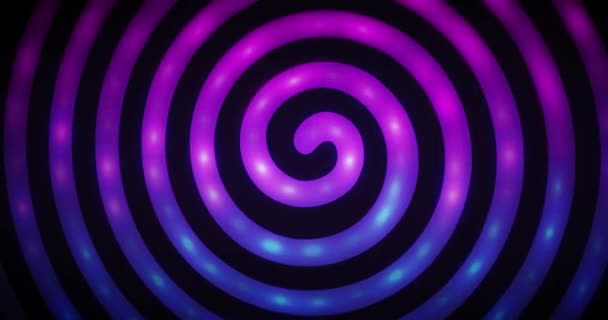 Abstrakt Hypnotisk Spiral Neon Horisontell Bakgrund Animation Filmklipp Videoklipp