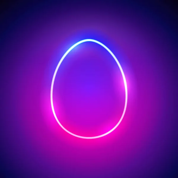 Colorful Neon Easter Egg Vector Illustration Holidays Project — Stock Vector