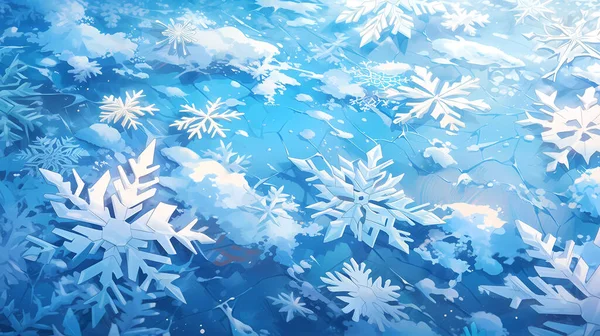 Fundo Inverno Abstrato Com Padrão Congelado Modelo Design Natal Pode — Fotografia de Stock