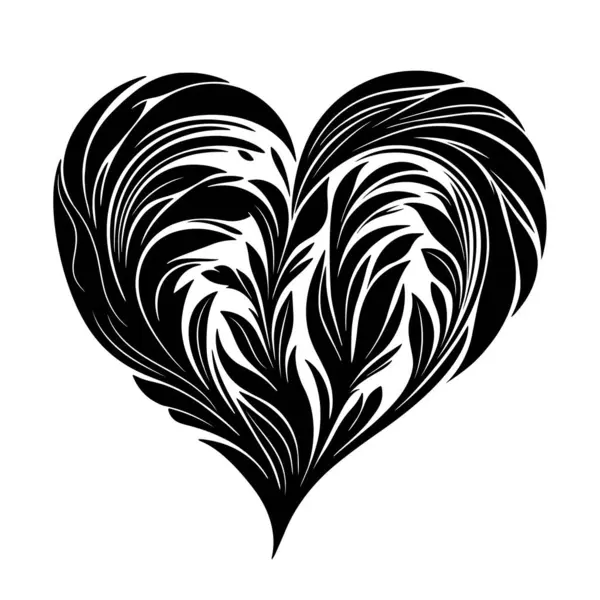 Corazón Abstracto San Valentín Forma Vectorial Blanca Logo Plantilla Símbolo — Vector de stock