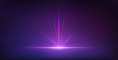 Retro dalga stilinde Parlak Ray Halo ile soyut Mor Sinir Arkaplanı. Gece partisi tasarımınız için vektör klip sanatı.