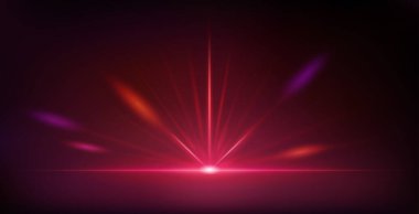 Retro dalga stilinde Parlak Ray Halo ile soyut Mor Sinir Arkaplanı. Gece partisi tasarımınız için vektör klip sanatı.