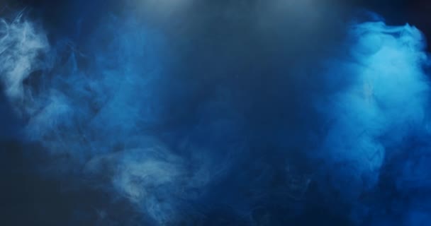 Liquid Paints Swirl Movement Glitter Fume Spreading Blue Smoke Spreading — Vídeo de stock