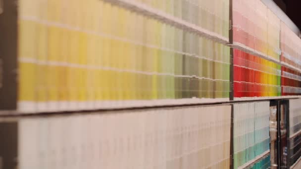 Colour Palette Catalog Samples Pastel Neon Video High Quality Fullhd — стоковое видео