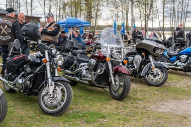 İsveç, Tydinge 1 Mayıs 2022: Sergide güzel bir spor klasik motosikleti