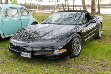 İsveç, Tydinge 1 Mayıs 2022: Sergide eski ve havalı bir spor araba