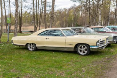 İsveç, Tydinge 1 Mayıs 2022: Sergide eski ve güzel bir araba