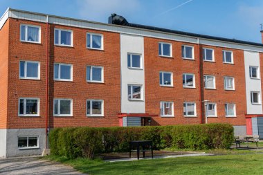 İsveç 'te tipik bir yerleşim yeri tuğla şeklindedir. Avrupa mimarisi. 