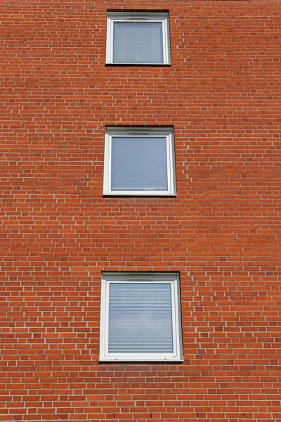 A typical residential building in Sweden form bricks. European architecture.