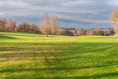 Güzel golf sahası. Açık hava, tatil, tatil, doğa..