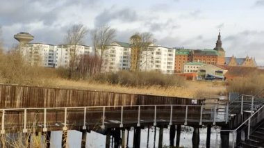 İsveç, Kristianstad 22 Aralık 2023: İsveç 'te güzel bir şehir manzarası