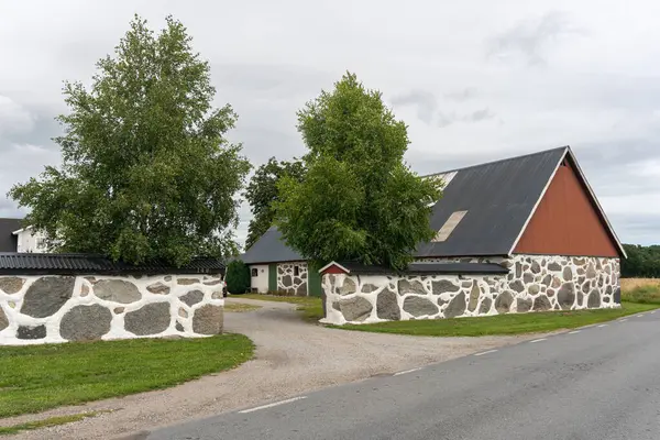 stock image Sweden, Simrishamns  July 24, 2023: A beautiful and cozy cottage, private house