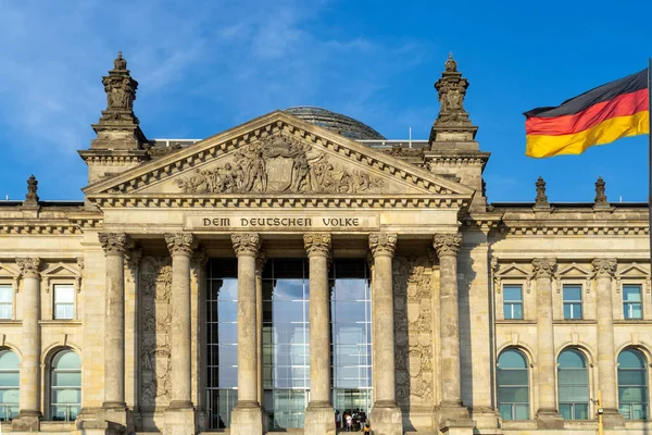 Reichstagsgebäude Des Deutschen Bundestages Berlin Deutschland — Stockfoto