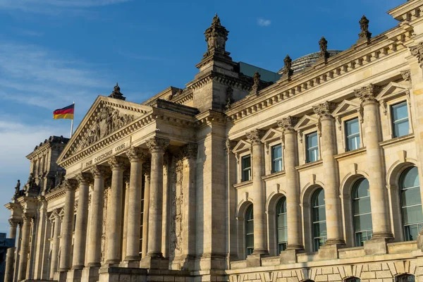 Reichstagsgebäude Des Deutschen Bundestages Berlin Deutschland — Stockfoto