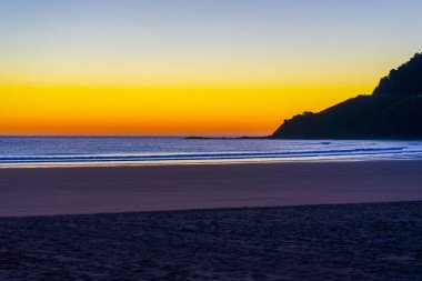 sunrise over the bay of biscay beach