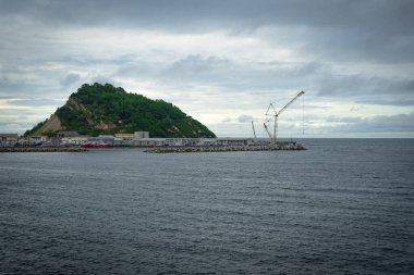 San Antonio Dağı 'nın manzarası. Getaria, İspanya kıyıları manzarası