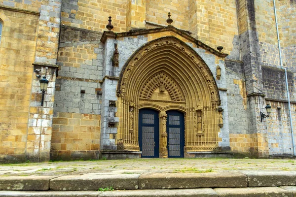 stock image Facade Saint Mary Catholic Church in Gernika-Lumo, Basque Country, Spain