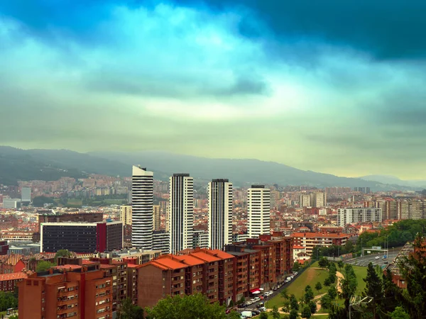 Stock image Panorama of the city of Bilbao, Basque Country, Spain.