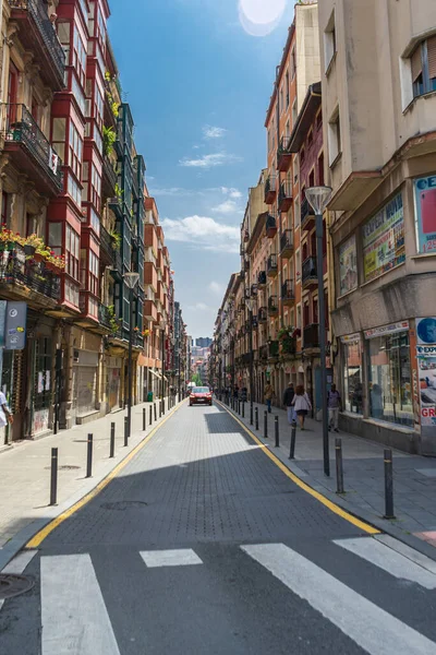 stock image 11.06.2022 - Bilbao, Basque Country, Spain: Narrow street of the old city, Bilbao, Basque Country