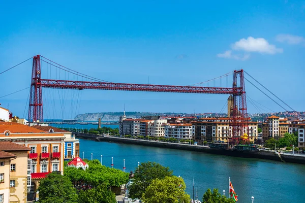 Bizkaia Hangbrug Puente Vizcaya Portugalete Baskenland Spanje — Stockfoto