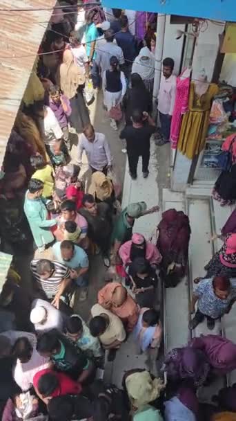 Multidão Pessoas Mercado Bazar Ishwardi Bangladesh — Vídeo de Stock