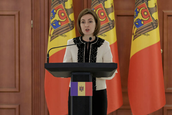 Chisinau, Moldova - March 30, 2023: Maia Sandu had a meeting with the Secretary General of the Council of Europe, Marija Pejcinovic Buric