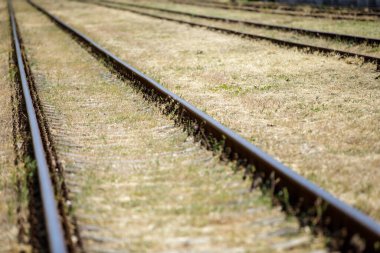 Bulboaca tren istasyonunun yanındaki tren yolu.