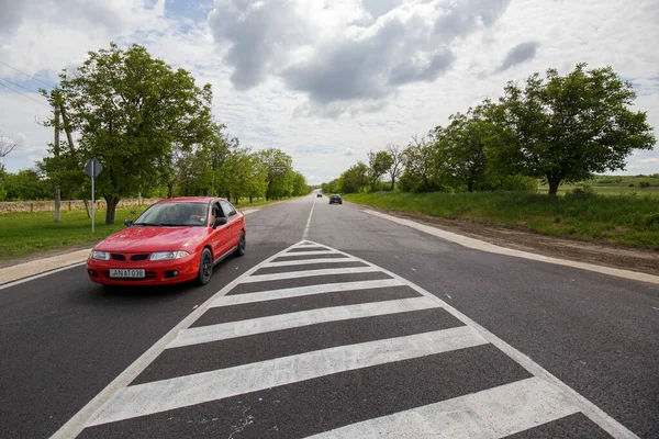 Bulboaca, Moldova - 25 Mayıs 2023: Chisinau - Bender yolu, Bulboaca köyü yakınlarındaki