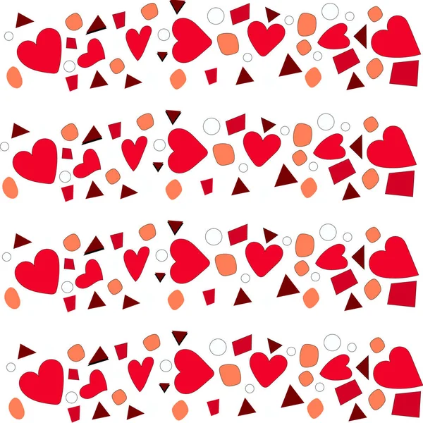 Valentine Day Hearts Pattern Love Air Stock Vector Illustration — Stock Vector