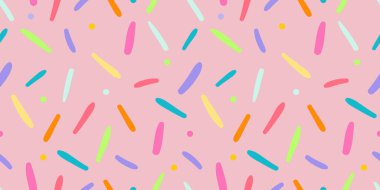 Basit Serpinti Şablonu vektörü. Kusursuz Konfeti çizimi.