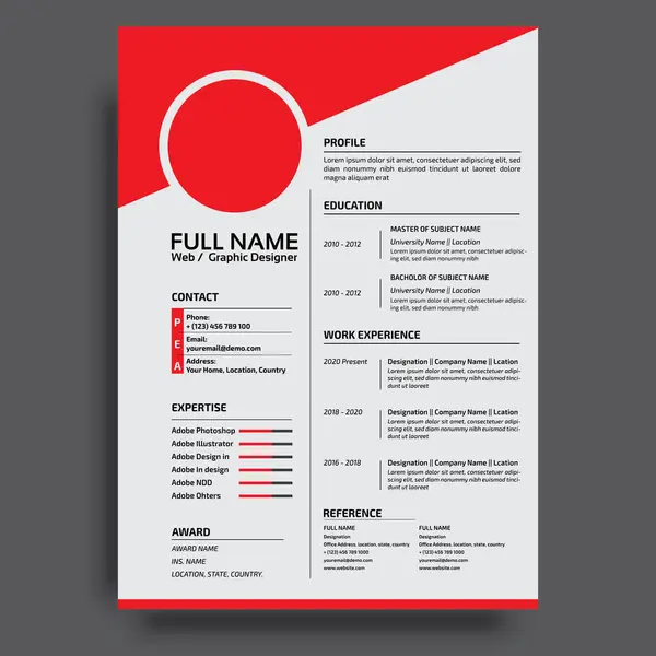 Profesyonel Devam ya da CV tasarım şablonu