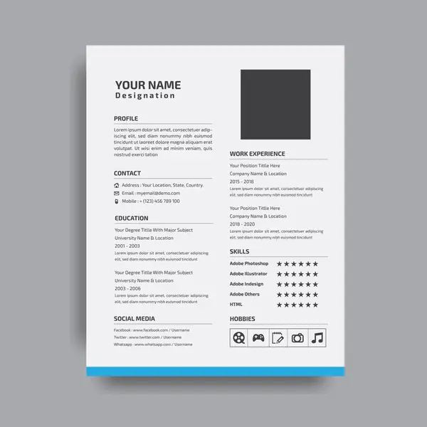 Profesyonel Devam ya da CV tasarım şablonu