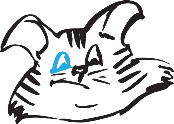 Kedi portresi renk çizimi