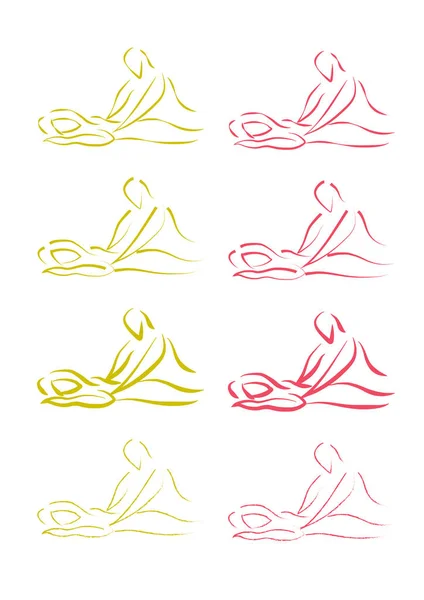 Masaj çizimi, renk tasarımı