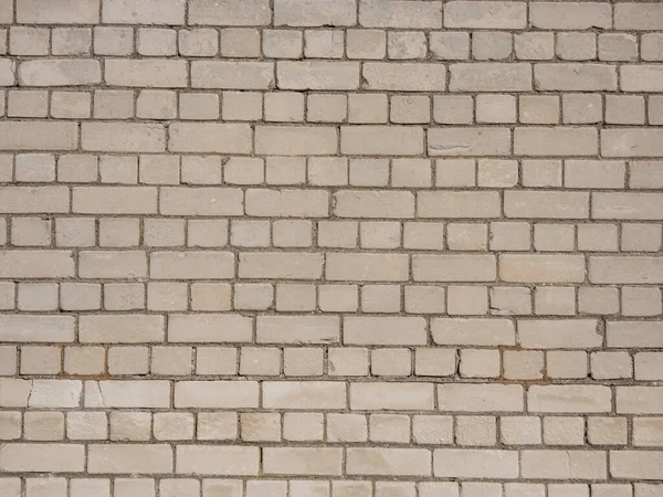View Empty White Brick Wall Background Copy Space Deteriorating Brick — Foto de Stock
